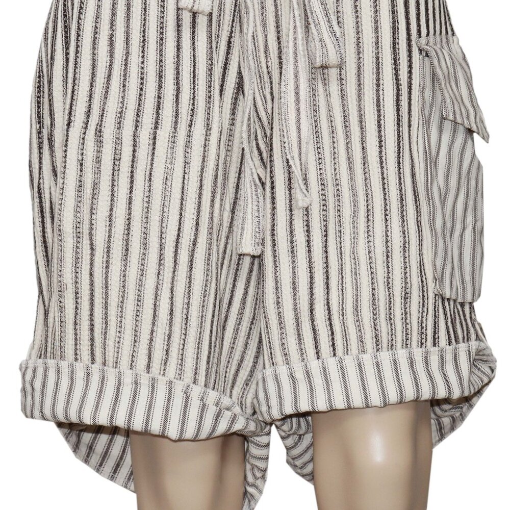 Free People Fp One Harrison Striped Shorts Printed Ivory Combo S - Picture 5 of 7